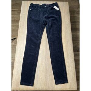 Anthropologie NWT Pilcro Corduroy Navy Skinny Jeans Size 28 Tall